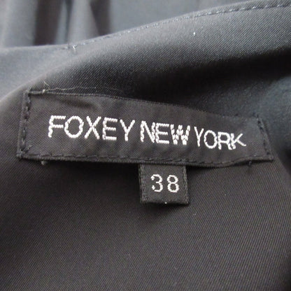 FOXEY NEW YORK ストレッチ タフタ フレア ミニ スカート