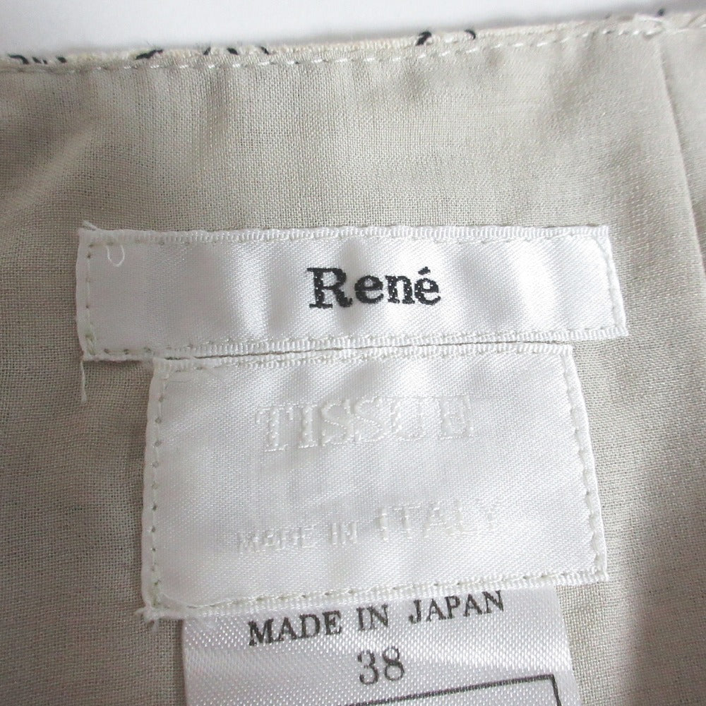 Rene TISSUE イタリア製 刺繍 リネン ドレス