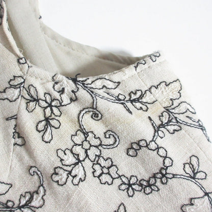 Rene TISSUE イタリア製 刺繍 リネン ドレス
