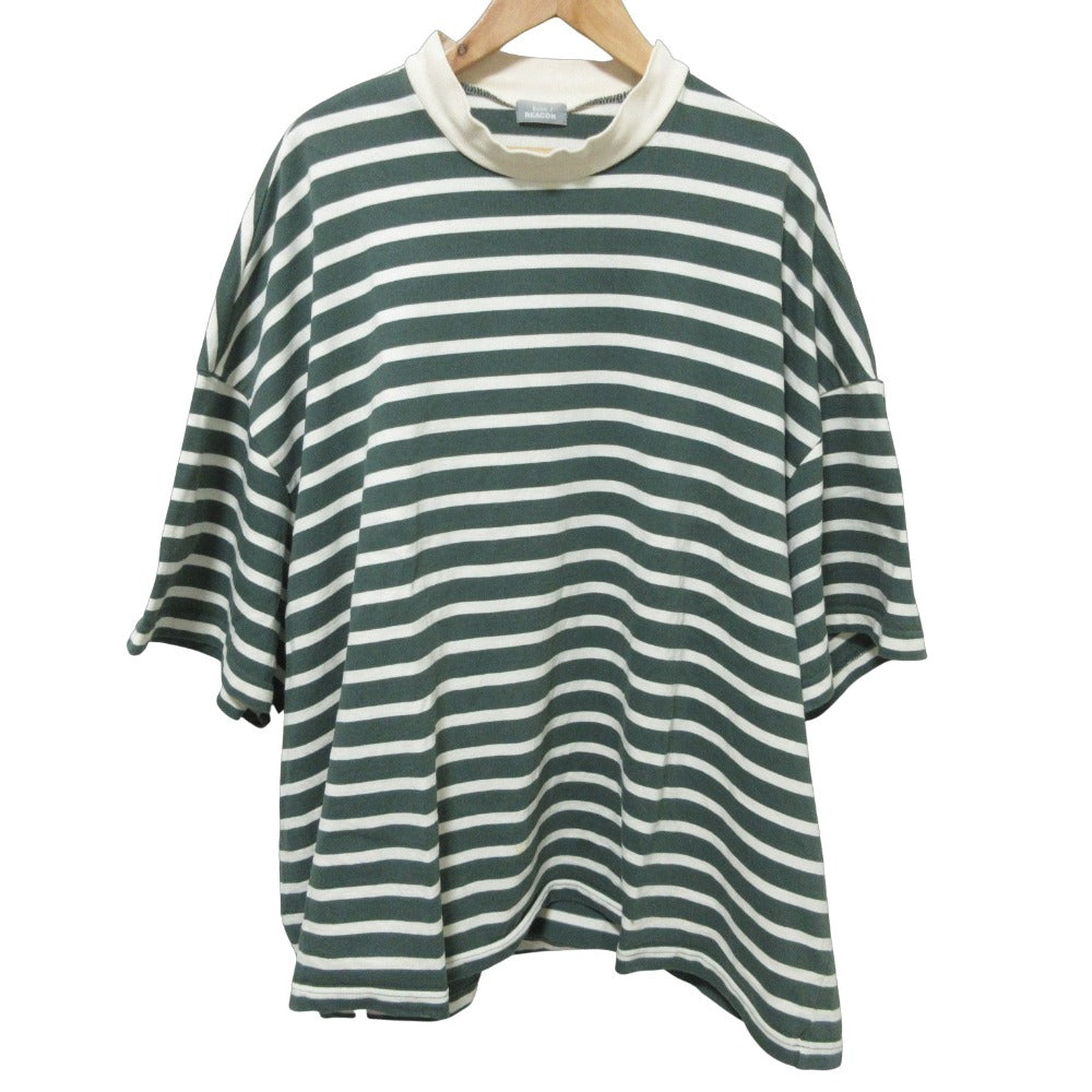 カラービーコン ボーダーハイネックTシャツ