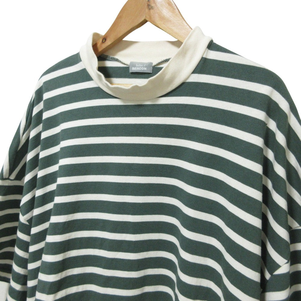 カラービーコン ボーダーハイネックTシャツ