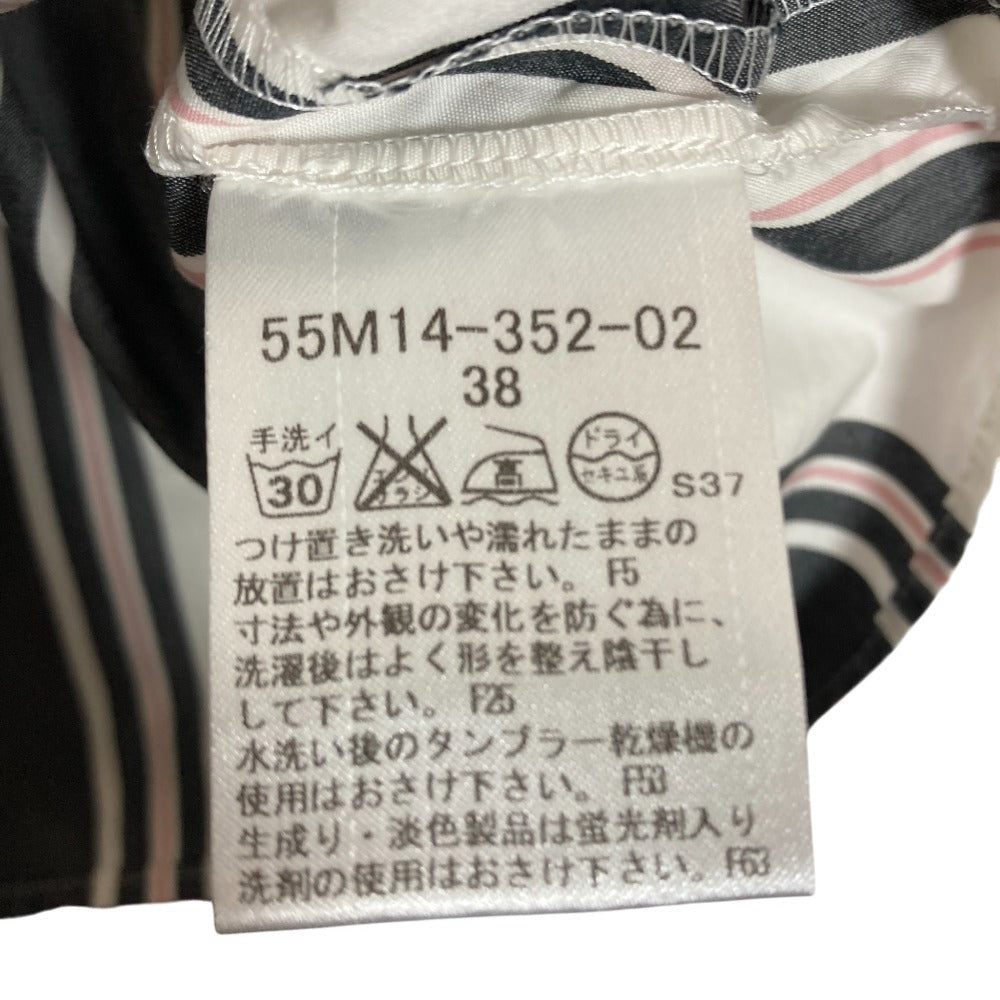 ブルーレーベルクレストブリッジ ストライプ半袖ブラウス