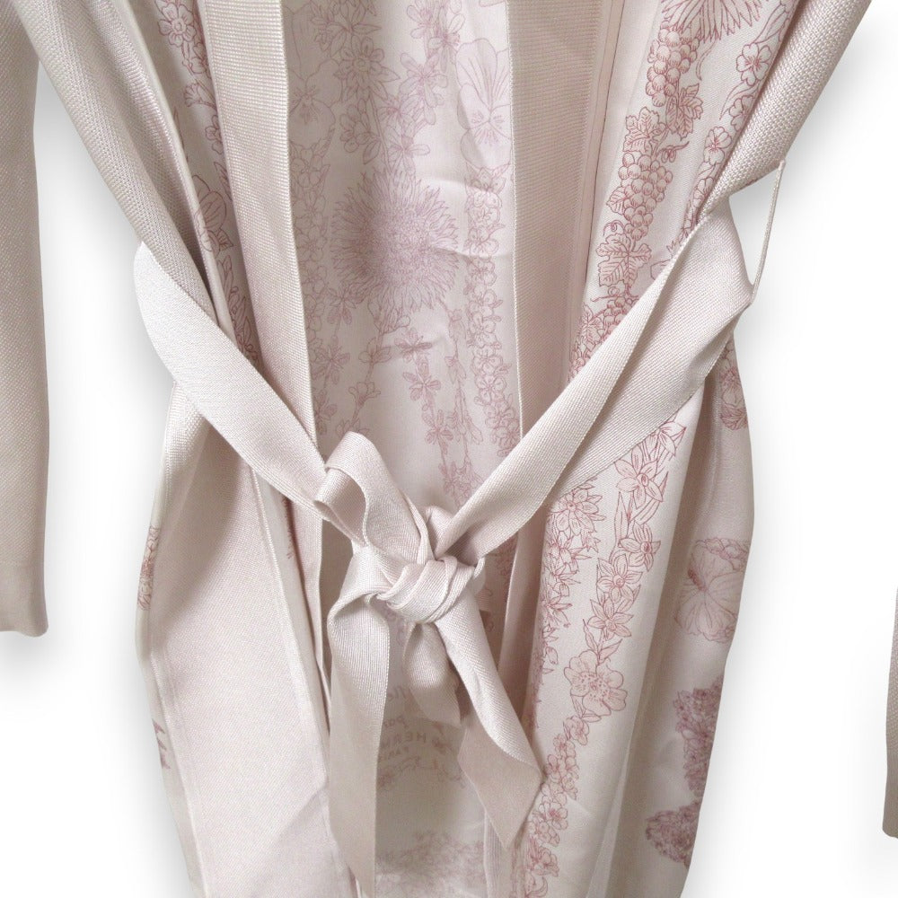エルメス Brides de Gala en Fleurs シルクロングカーディガン34