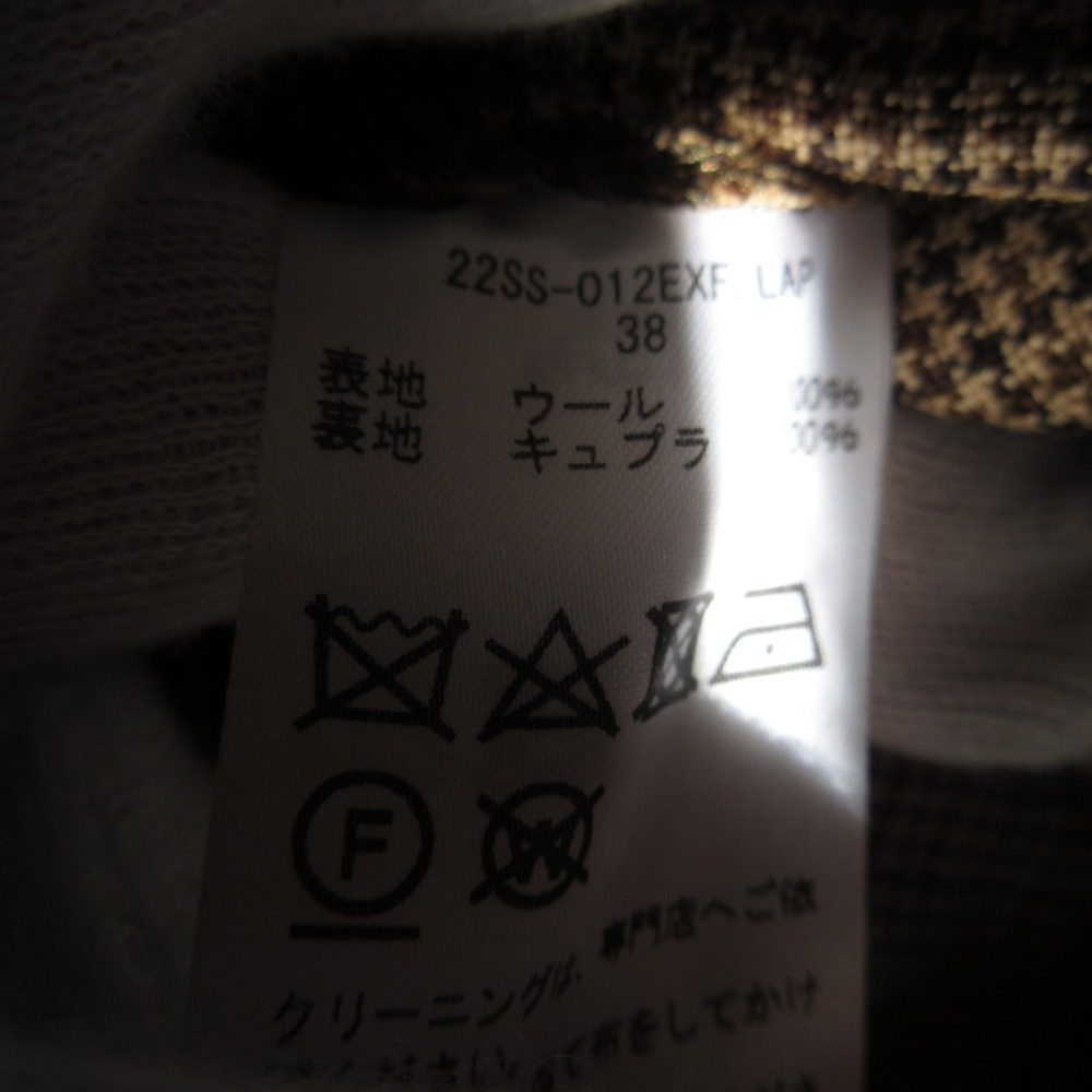 クチュールドアダム ガンクラブチェック スリットパンツ