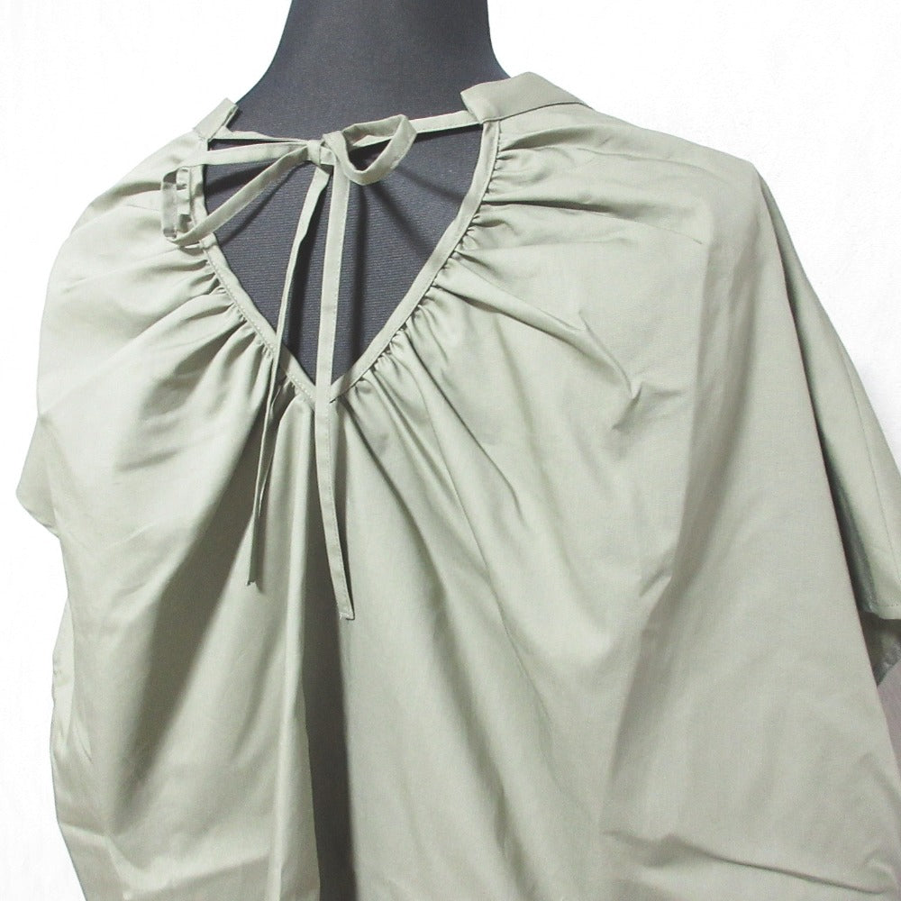 MICA&DEAL back ribbon gather ブラウス