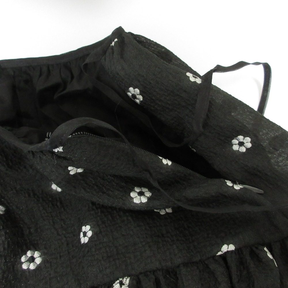 セシリーバンセン ROISE フラワー刺繍フレアスカート