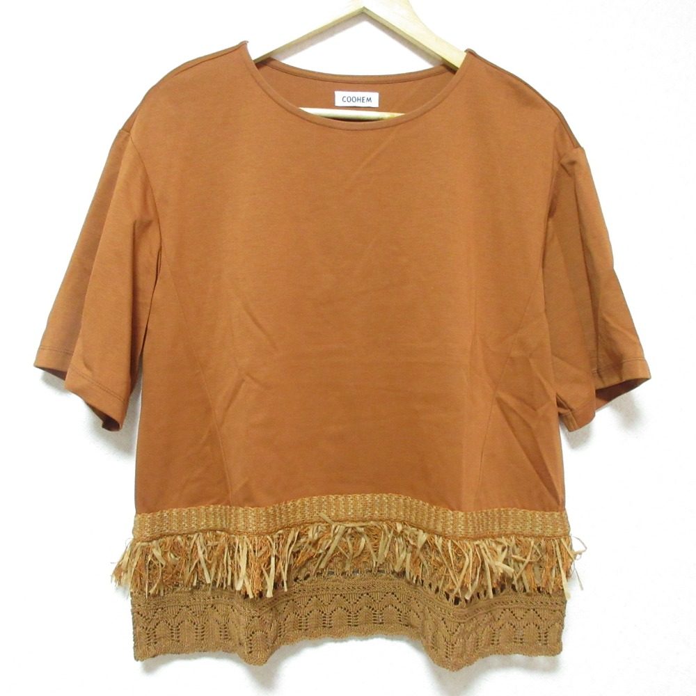 COOHEM フリンジクロシェヘムTシャツ