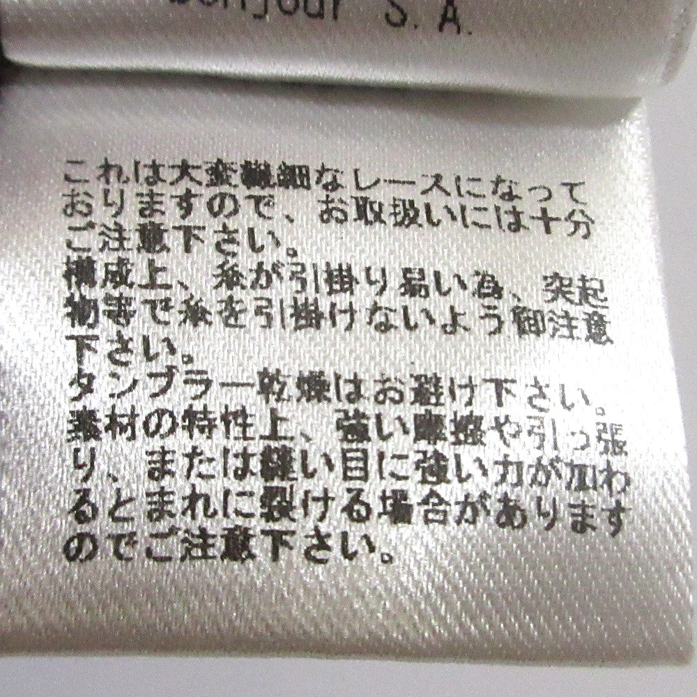 leur logette コットン レース スリーブ トップ