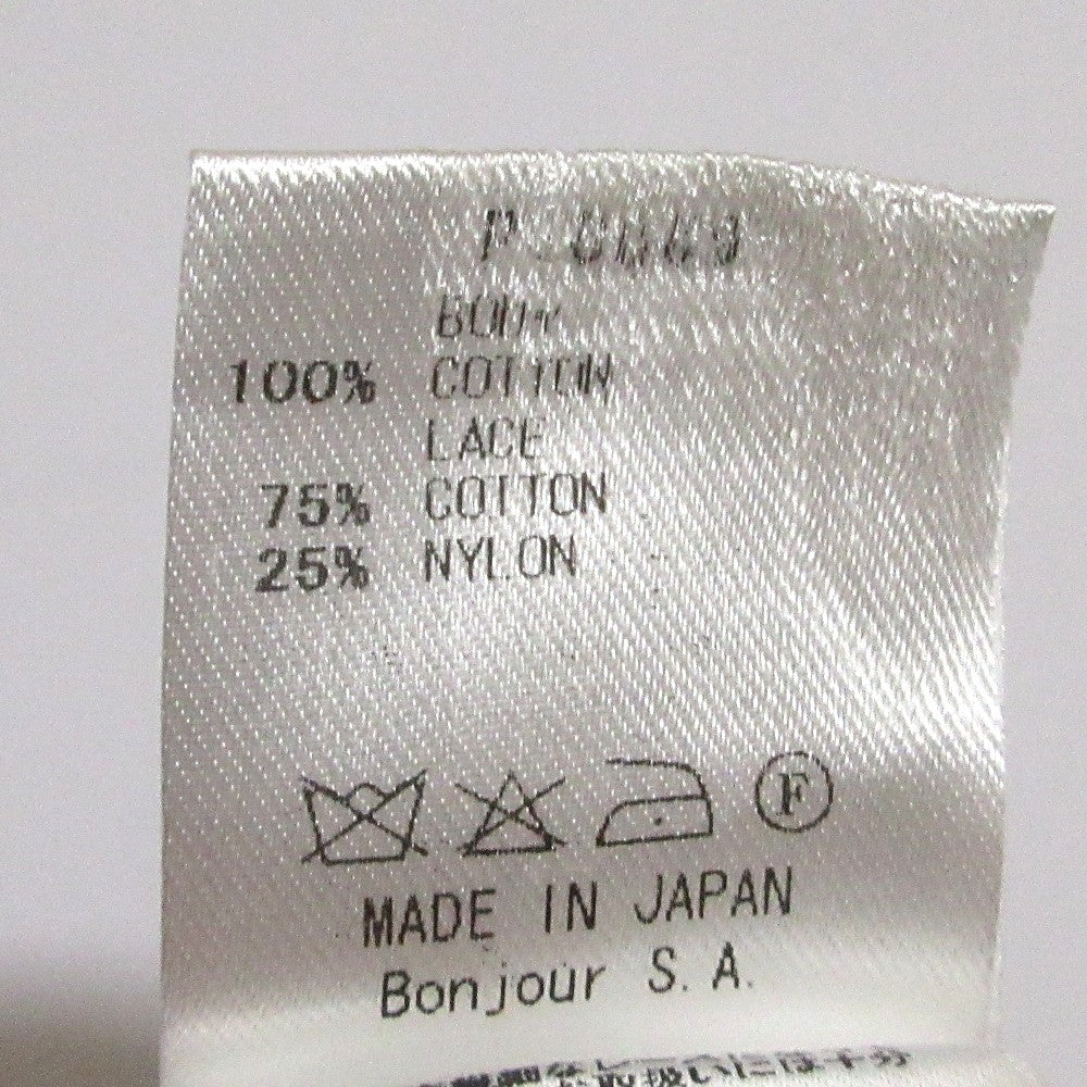 leur logette コットン レース スリーブ トップ