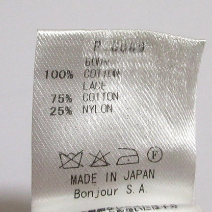leur logette コットン レース スリーブ トップ