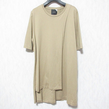 ATON アシンメトリー レイヤードTシャツ ロングカットソー