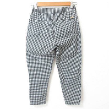 BLUE LABEL CRESTBRIDGE ギンガムチェック パールボタン クロップドパンツ