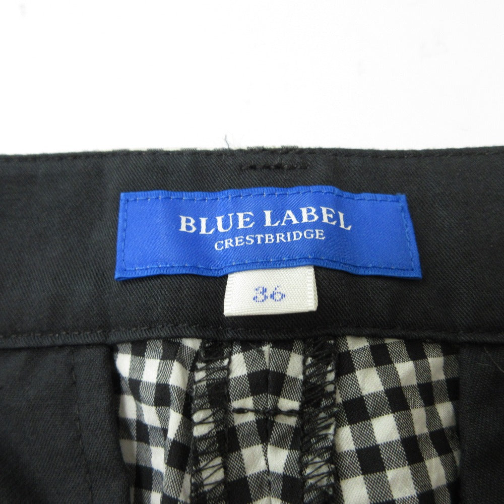 BLUE LABEL CRESTBRIDGE ギンガムチェック パールボタン クロップドパンツ