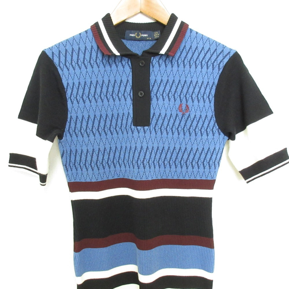 FRED PERRY ジャカード ロング ニット ドレス