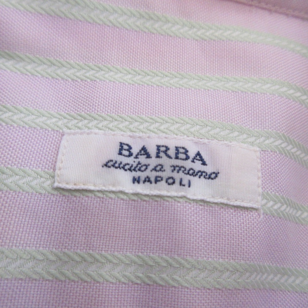 Barba ストライプ 長袖 シャツ