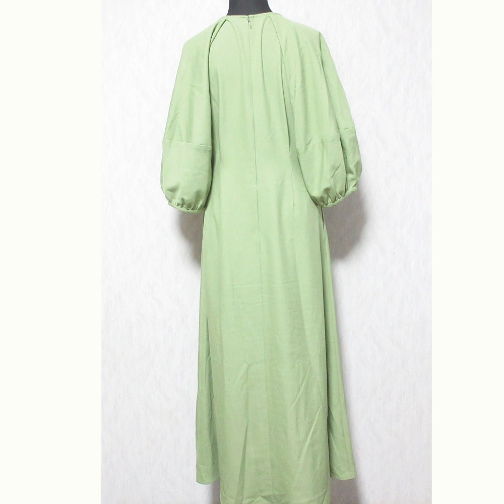 STYLEMIXER ランタンスリーブ フレア ドレス