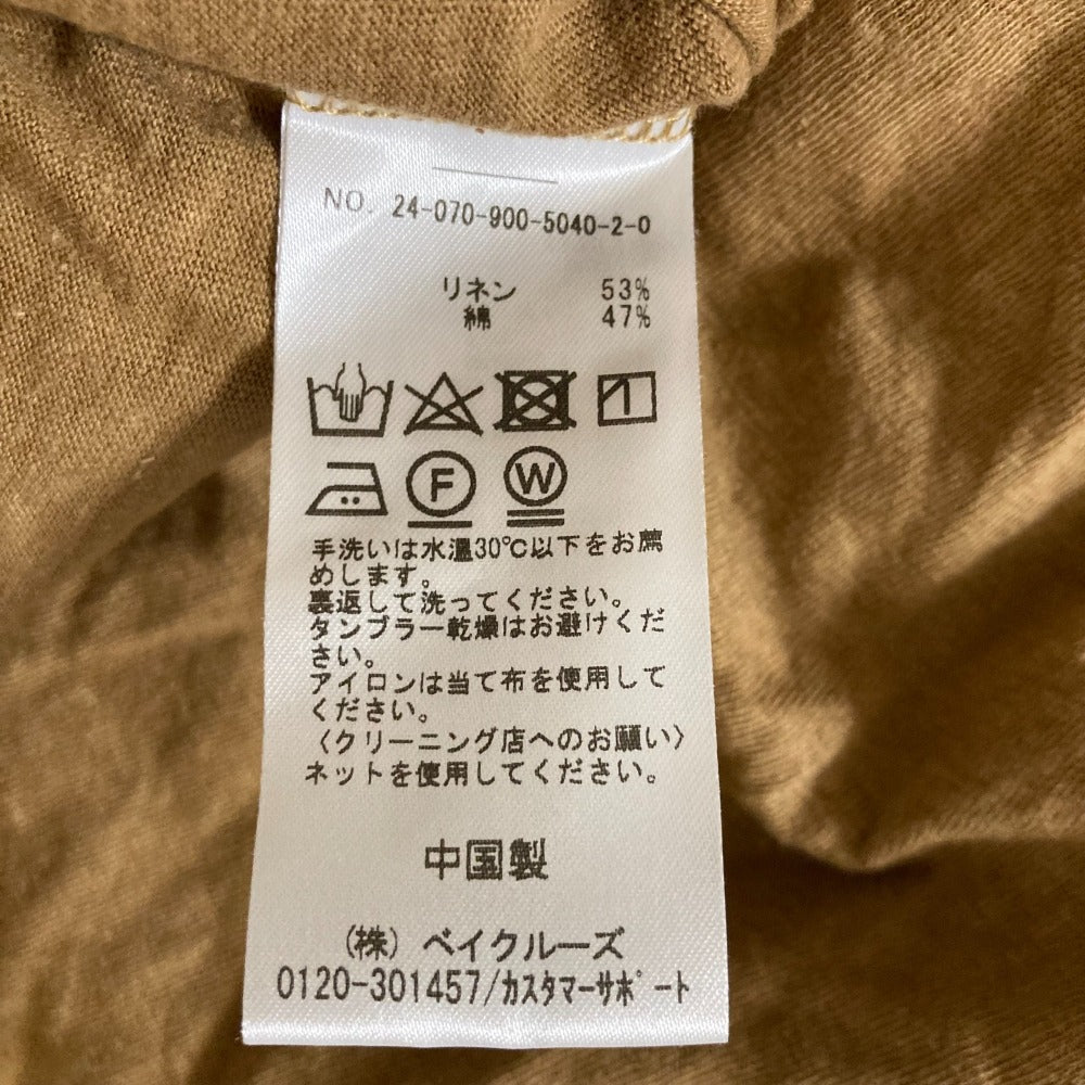 IENA バックノット リネン混プルオーバー