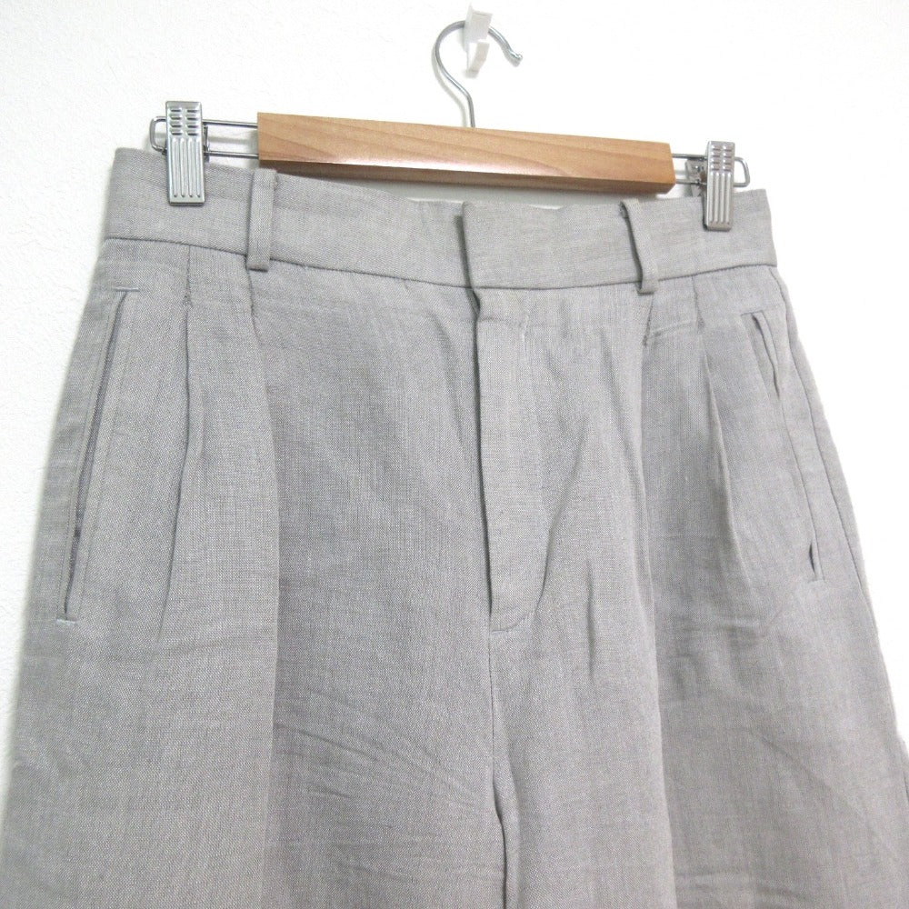 ebure リネン ワイド パンツ
