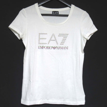 エンポリオアルマーニEA7 ラインストーンロゴ半袖Tシャツ