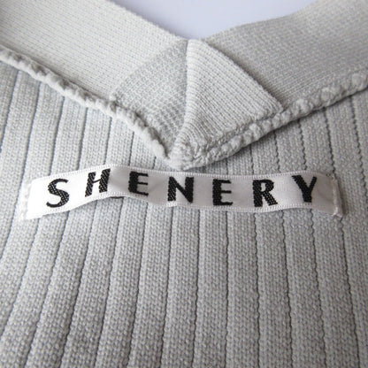 SHENERY ストレッチ ポリエステル リブ ニット カーディガン
