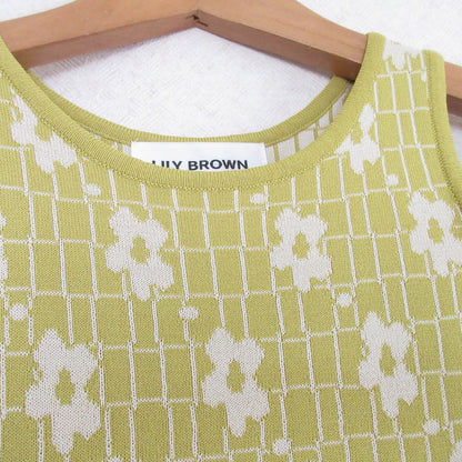 Lily Brown マーメイド ジャカード ニット ドレス