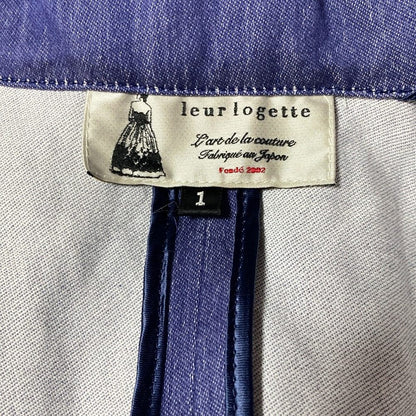 leur logette ビジュー ベルト シャンブレー ガウン コート