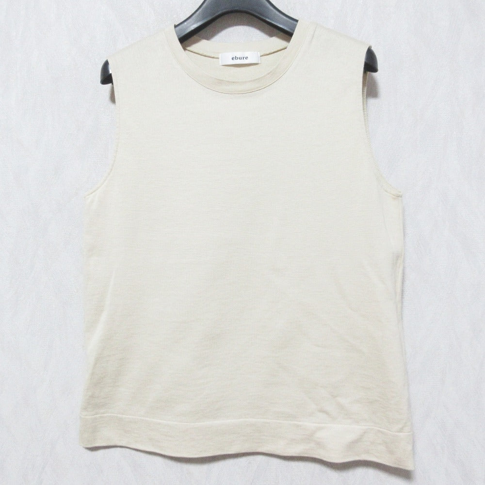ebure クルーネックノースリーブカットソー