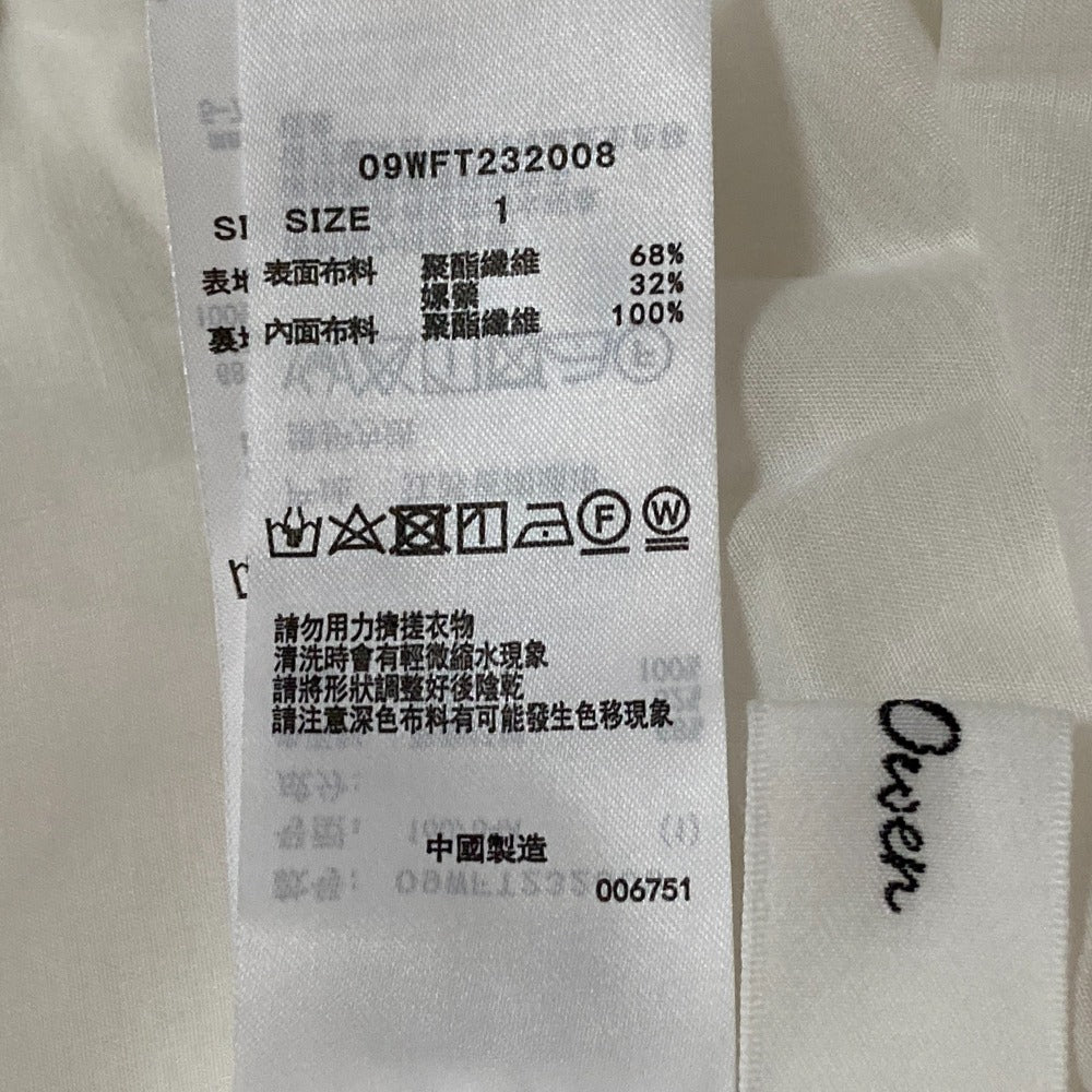ミラオーウェン ギャザーデザイン構築パフスリーブブラウス