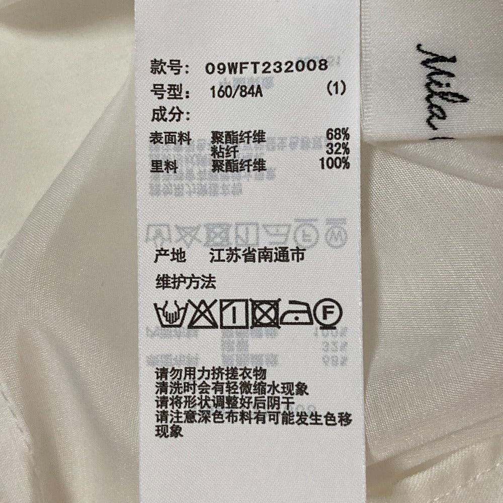 ミラオーウェン ギャザーデザイン構築パフスリーブブラウス