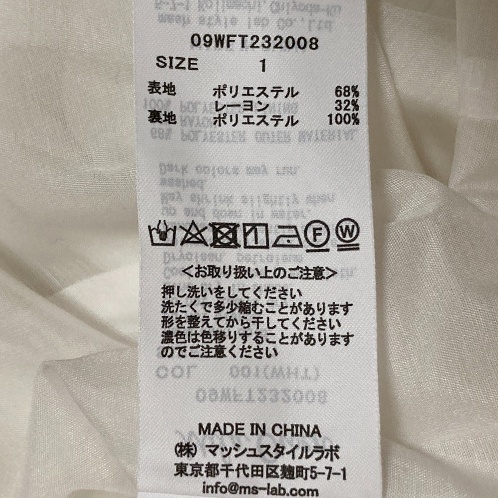 ミラオーウェン ギャザーデザイン構築パフスリーブブラウス