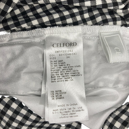 CELFORD ギンガムチェックイージーパンツ