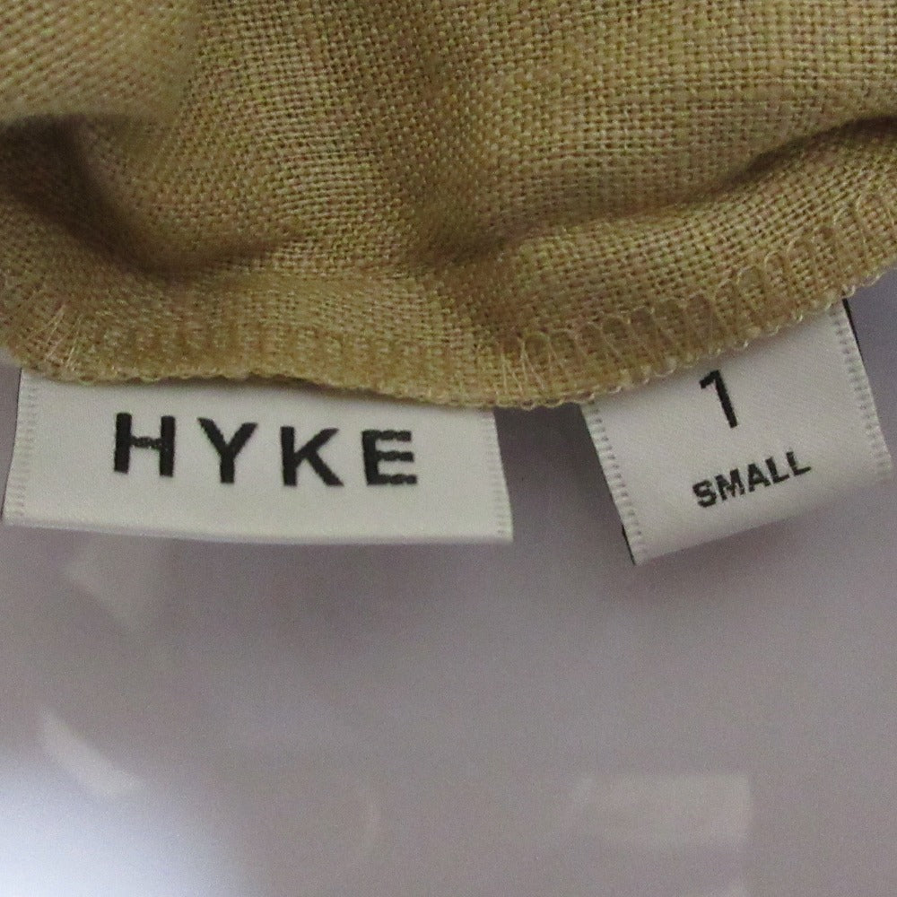HYKE リネン シャーリング トップ ブラウス