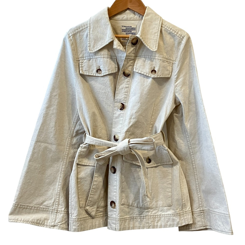 バウムウンドヘルガーデン ベルテッドコットン サファリジャケット