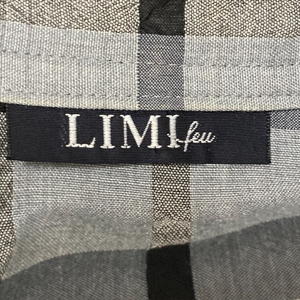 LIMI feu チェック シアー ロング シャツ