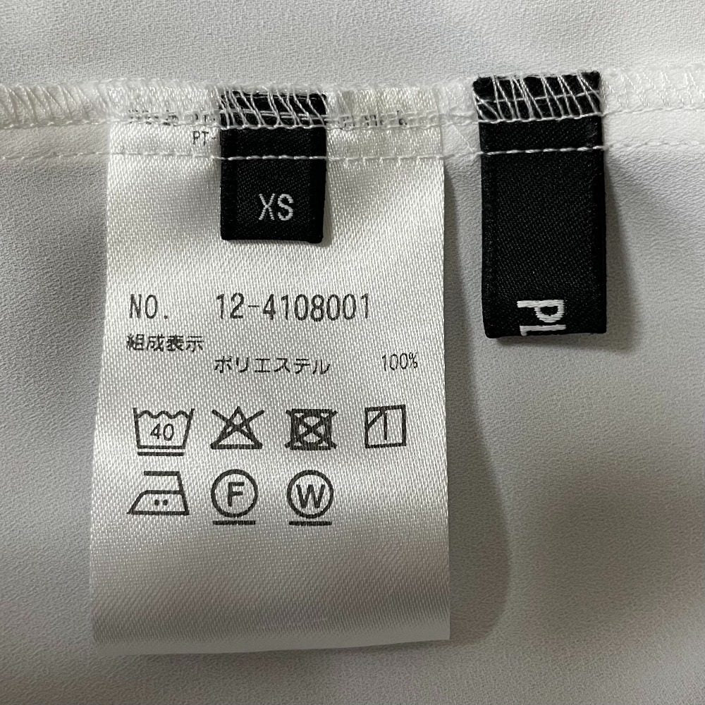 PLST ジョーゼット パール ボタン ブラウス