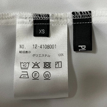 PLST ジョーゼット パール ボタン ブラウス