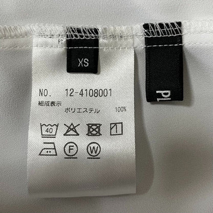 PLST ジョーゼット パール ボタン ブラウス