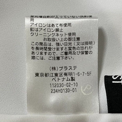 PLST ジョーゼット パール ボタン ブラウス