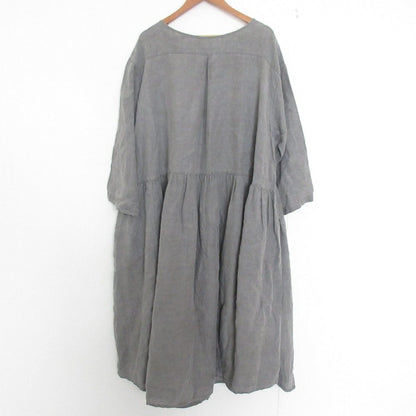nest Robe スウィッチング ギャザード ドレス コットン ドレス