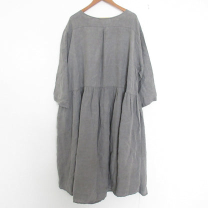 nest Robe スウィッチング ギャザード ドレス コットン ドレス