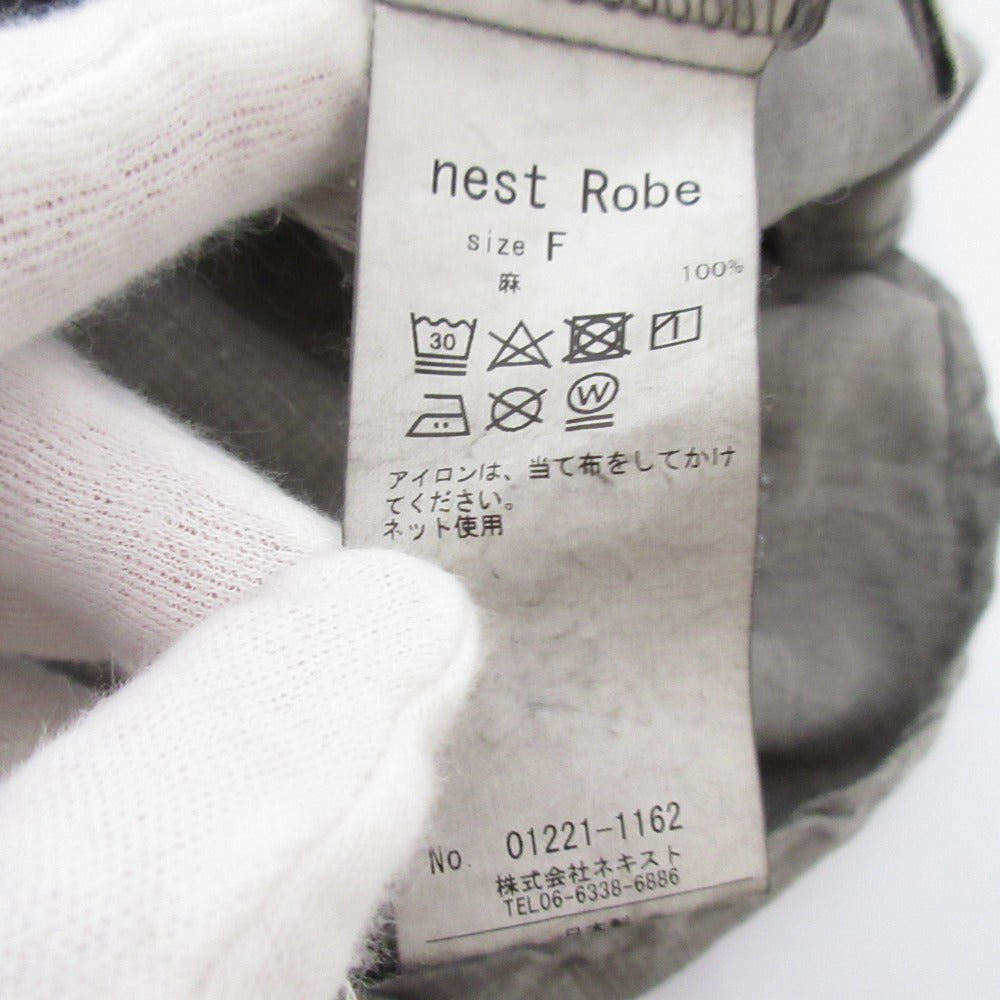 nest Robe スウィッチング ギャザード ドレス コットン ドレス