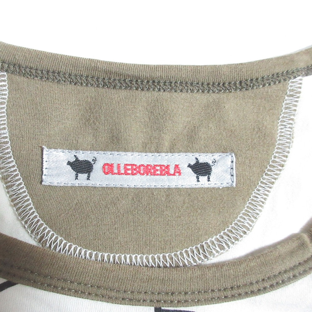 Olleborebla ブタサン プリント フレア カットソー