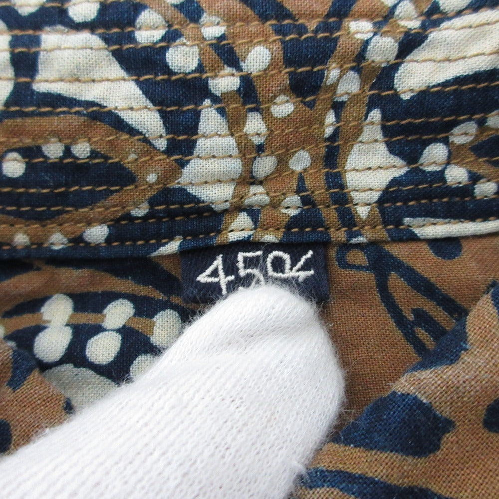 45R バティックプリント コットン 半袖シャツ