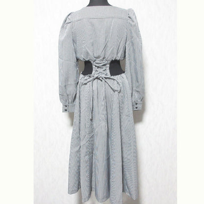 And Couture ハウンドトゥース ロング ドレス