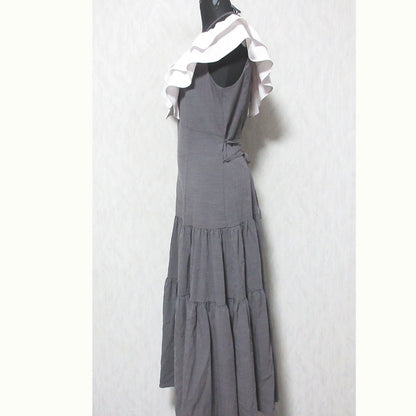 And Couture カラー ブロック フリル カラー ワンピース
