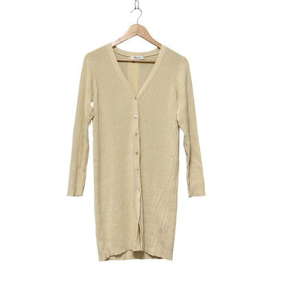 Demi-Luxe BEAMS リブ ニット ロング カーディガン