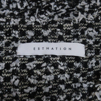 ESTNATION Yonetomi ノースリーブ ツイード ドレス