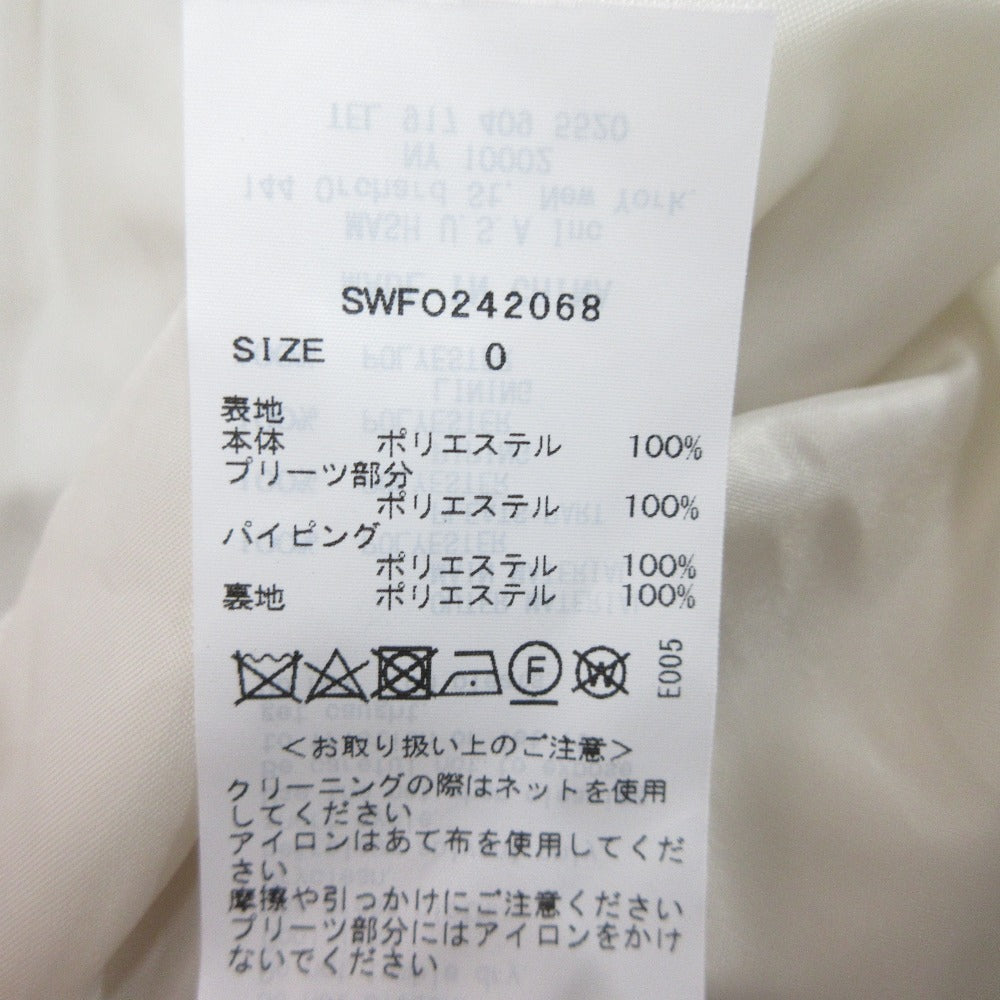 スナイデル サイドリボンプリーツバイカラーワンピース