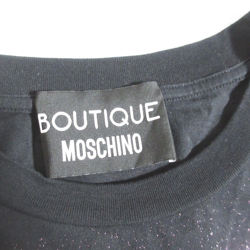 ブティックモスキーノ リボンプリント コットンTシャツ