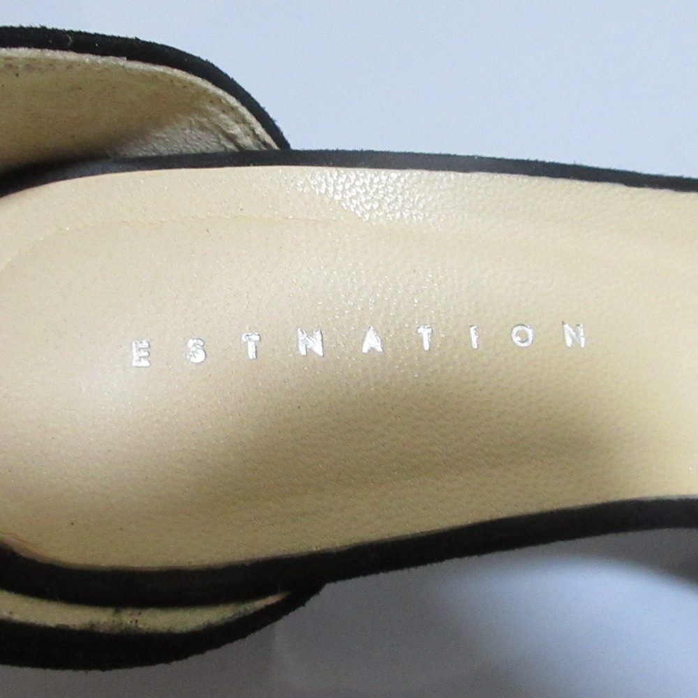 ESTNATION スエードヒールサンダル